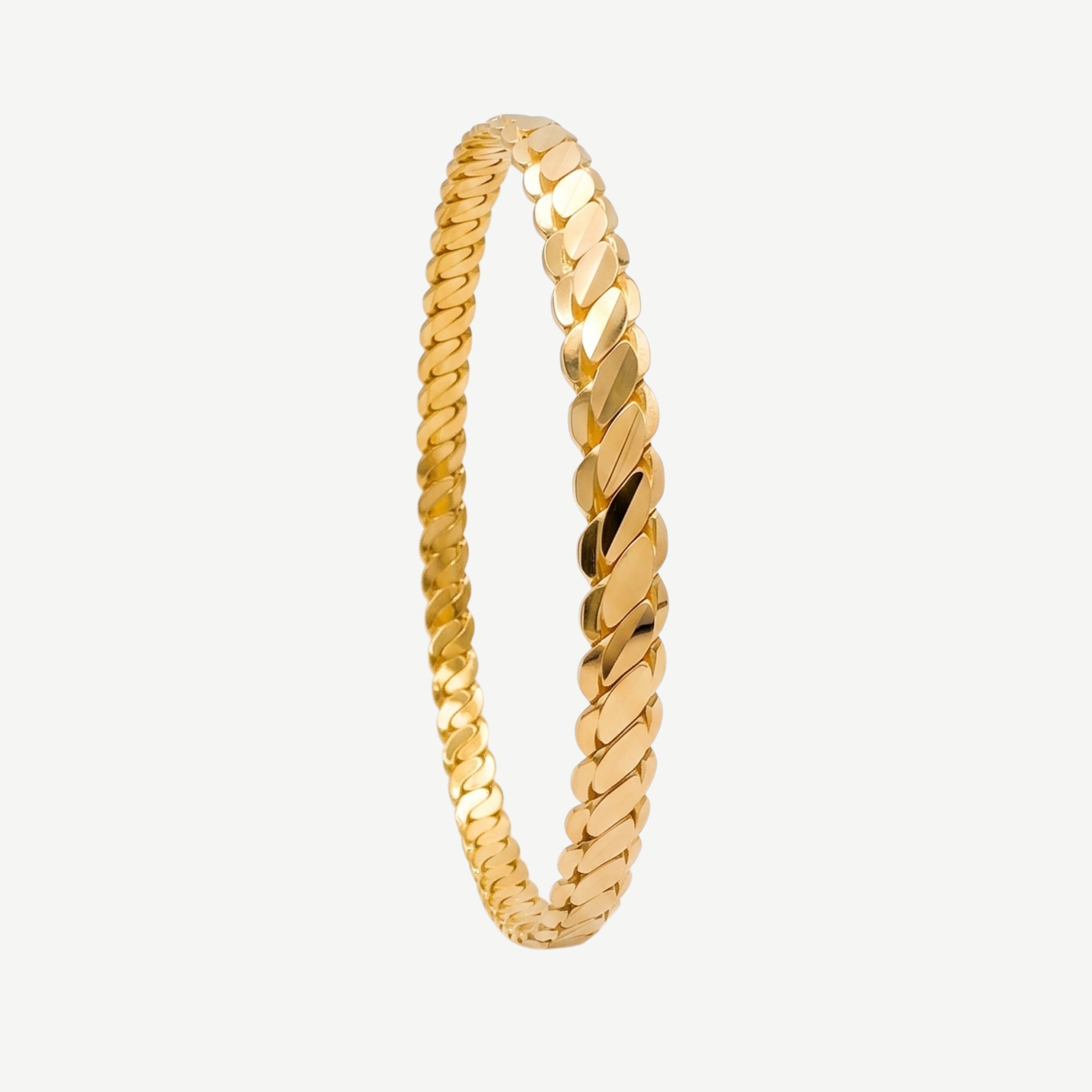 22-Karat-Armband mit dreifacher Windung