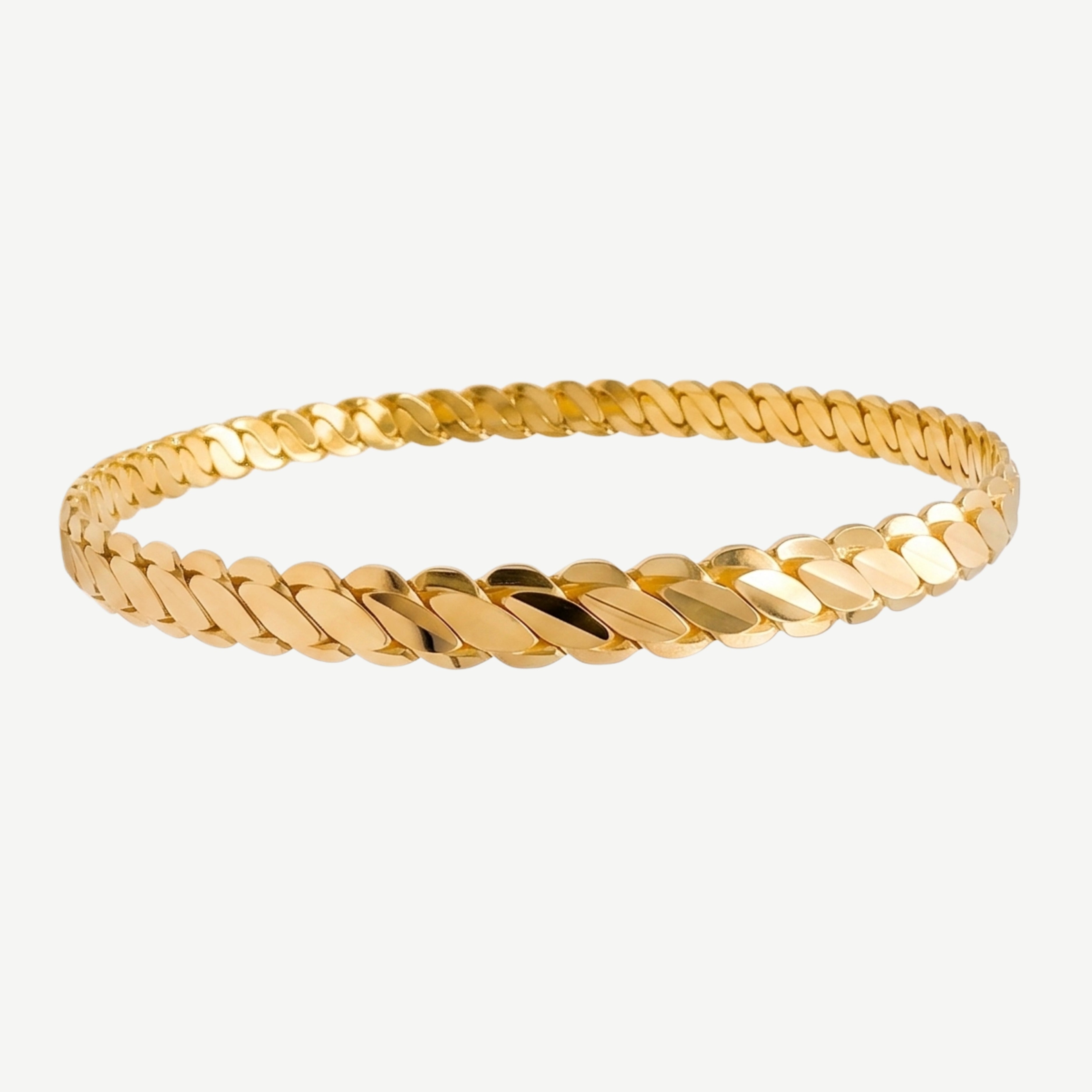 22-Karat-Armband mit dreifacher Windung