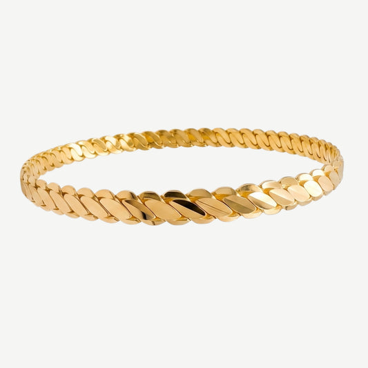 22-Karat-Armband mit dreifacher Windung