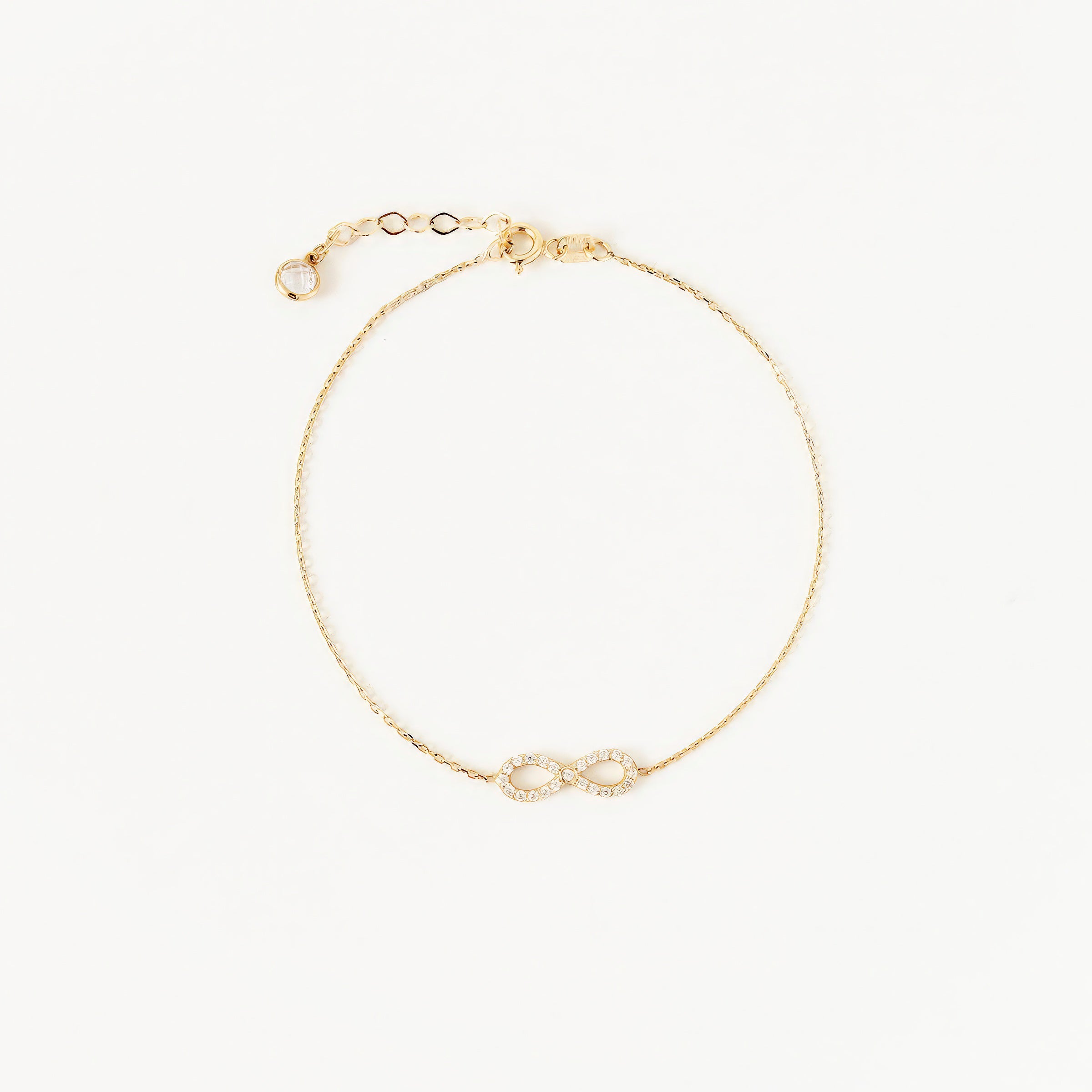 Infinity CZ Accent Bracelet in 14K Gold