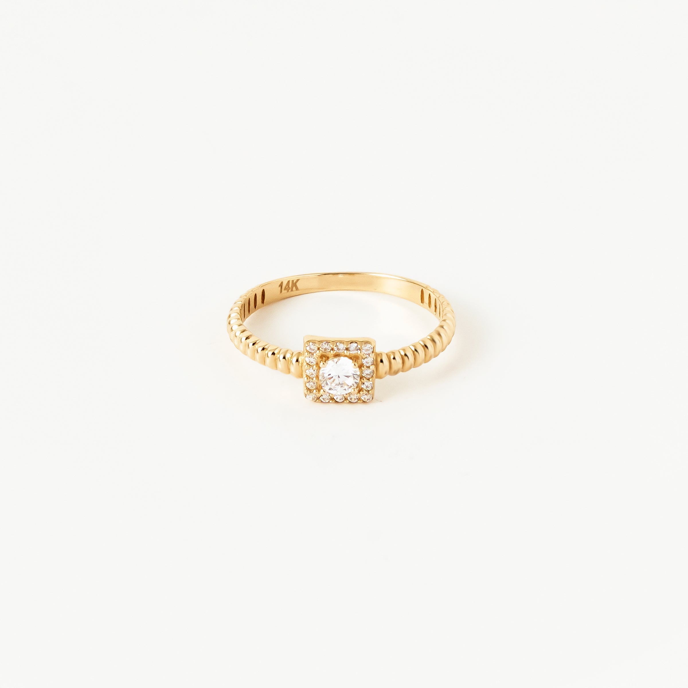 Classic CZ Cluster Ring in 14K Gold