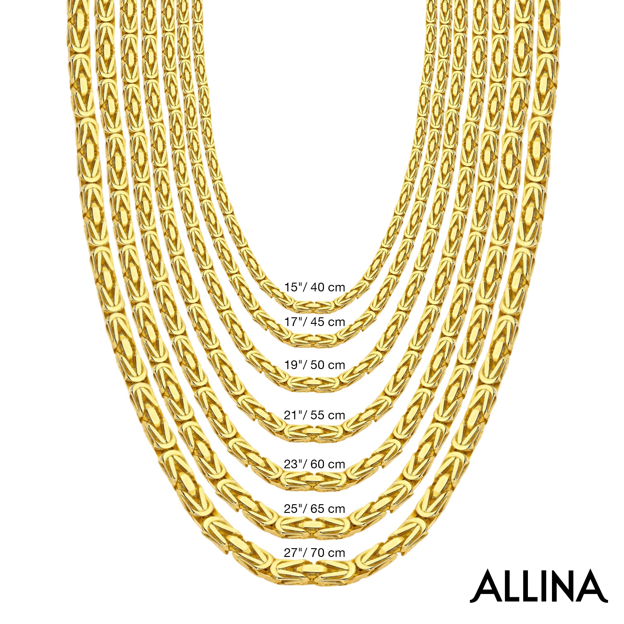 14K Gold Byzantine Square Chain Necklace - 1.90mm | Elegant Gold Jewelry