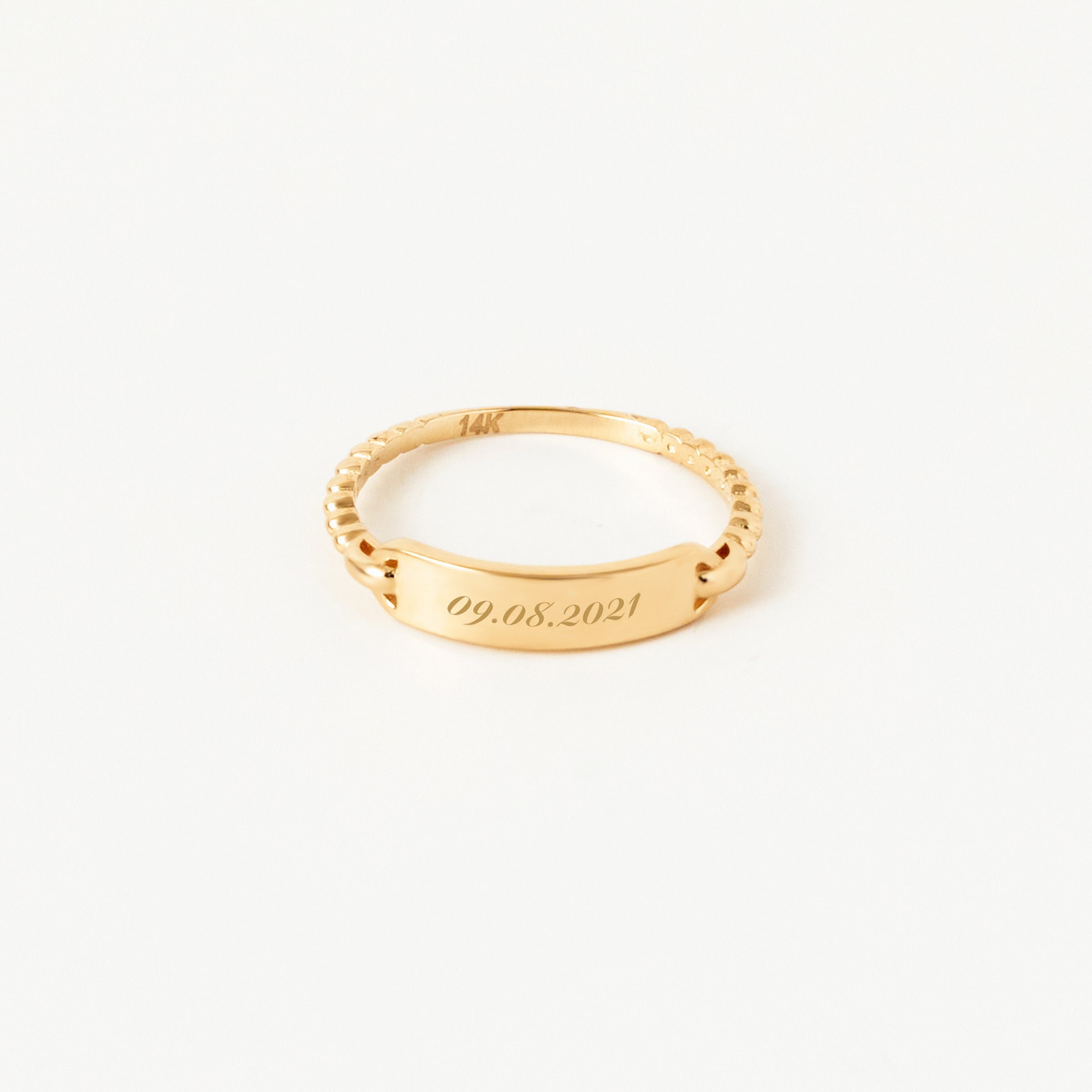 Minimalist Flat Band Ring in 14K Gold