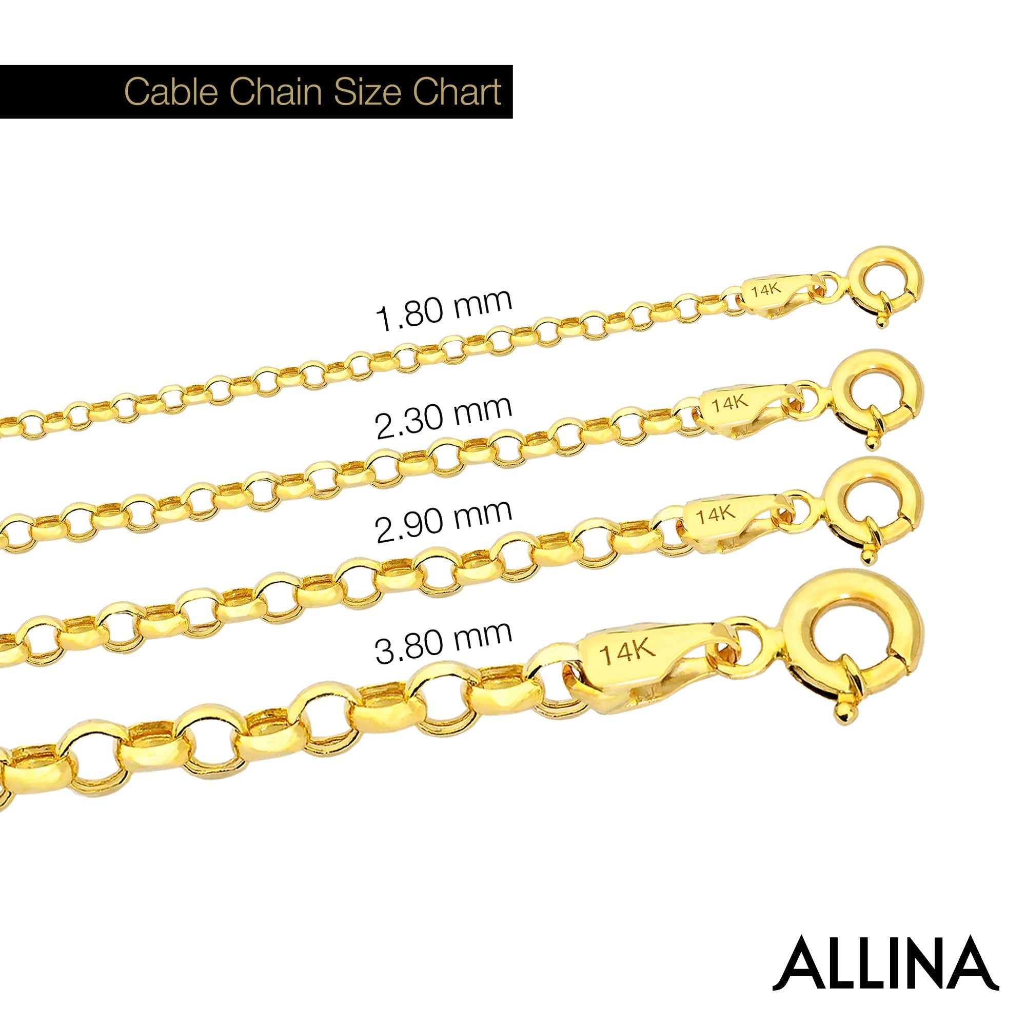 Cable Chain Necklace - 2.90 mm