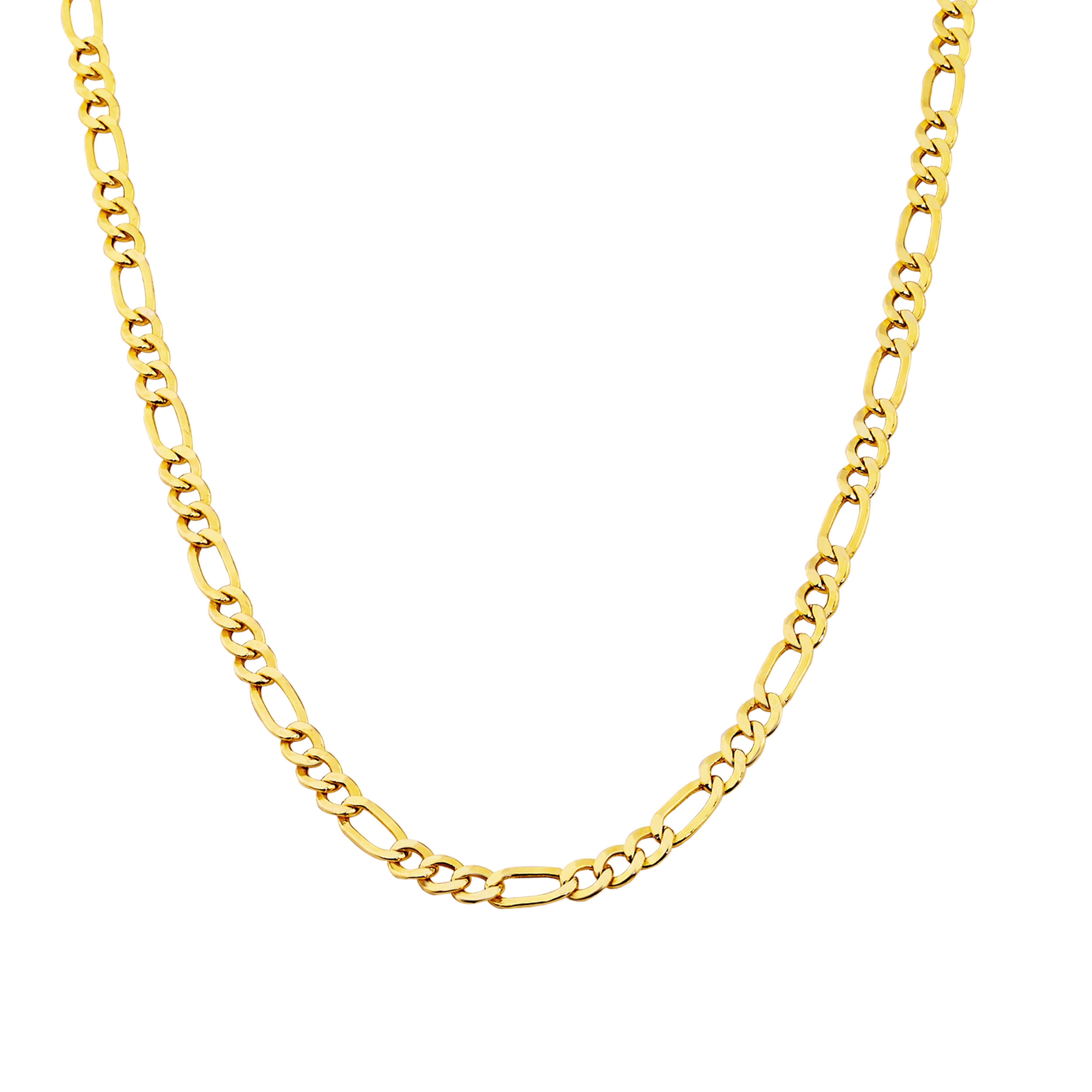 14K Gold Figaro Chain Necklace - 4.30mm | Bold & Elegant Gold Jewelry